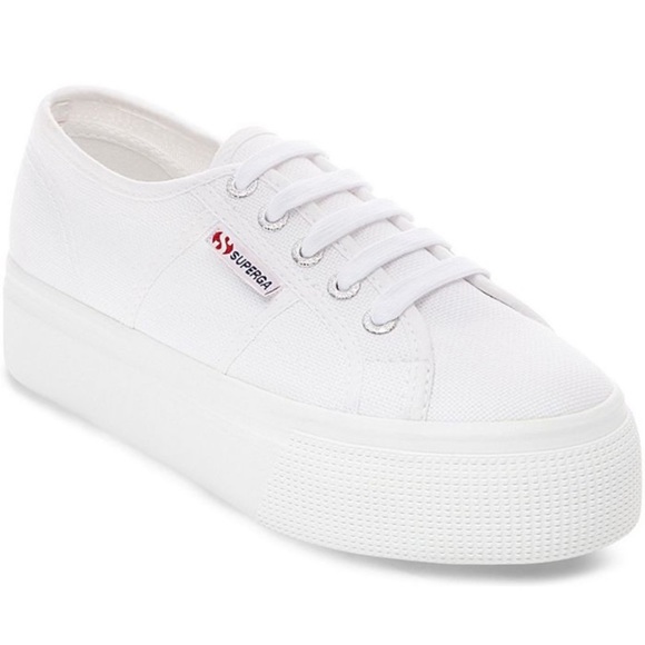 Superga Shoes - SUPERGA White Platform Shoes